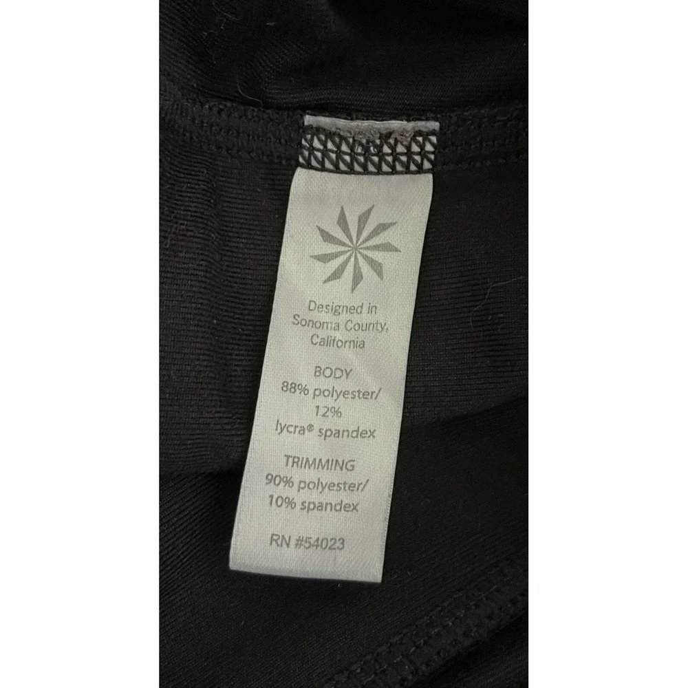 Athleta Women Extra Small XS Black Leggins With Pockets & Zip Back Pocket
